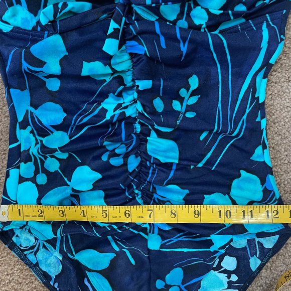 IT FIGURES multi-color blue floral swimsuit - Picture 7 of 11